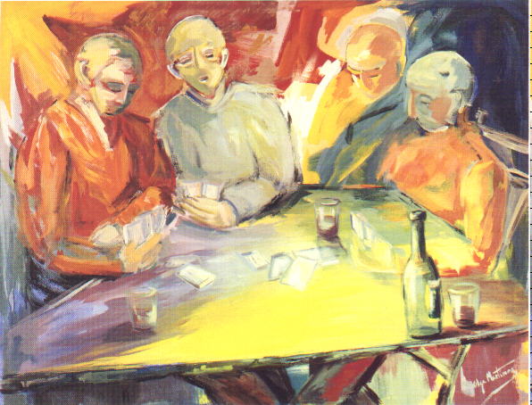 Lecer. Acr�lico sobre lienzo. 146 x 114 cms.